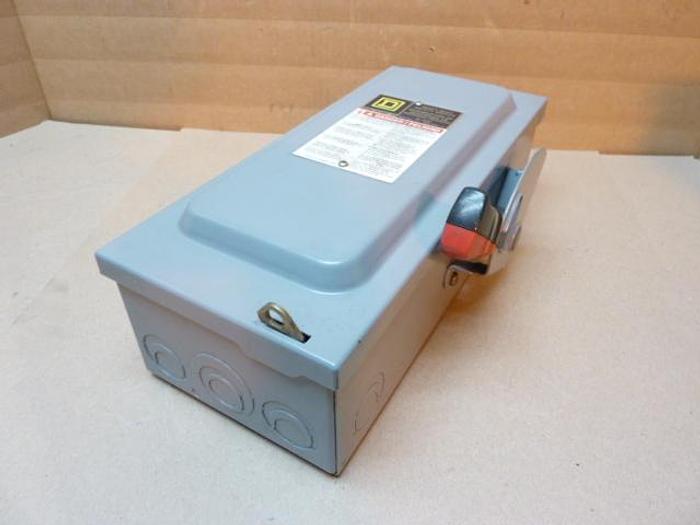 Used SQUARE D 30 Amp Safety Disconnect Switch H361 E1 Used