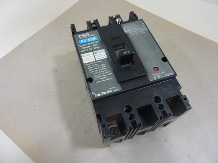 Used FUJI ELECTRIC 30 Amp Circuit Breaker BU-ESB3030 Used