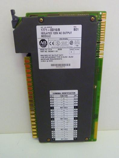 Used ALLEN BRADLEY AC Output Module 1771-OD16 SER B #10418