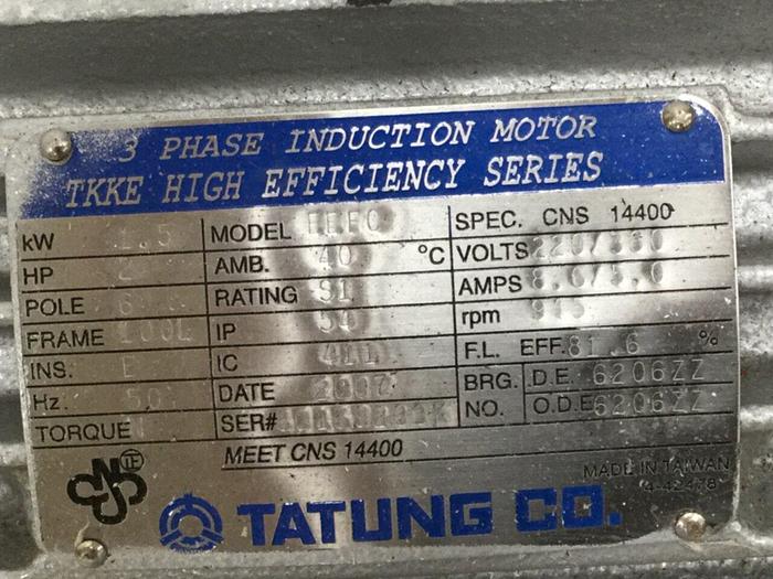 Used TATUNG Motor TKKE #110389