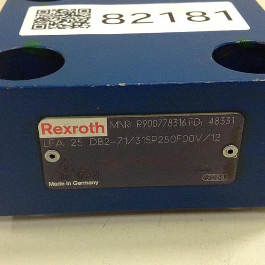Used REXROTH Valve LFA25DB271315P250F00V12 #82183