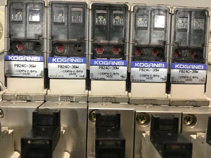 Used KOGANEI Manifold w/ Valves PBM5P-3W #120998