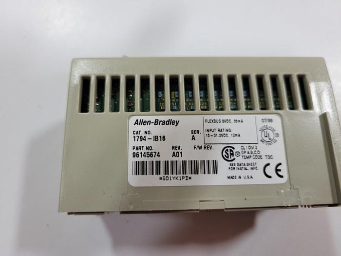 Used ALLEN BRADLEY Input Module 1794-IB16 SER A Used