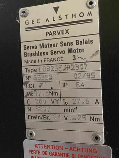 Used GEC ALSTHOM Brushless Servo Motor LD825EJR2307 #110260
