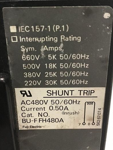 Used FUJI ELECTRIC 60 Amp Circuit Breaker BU-ESB3060 #127462