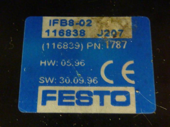 Used FESTO Control Block / Valve Terminal IFB8-02 #52804