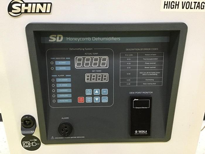 Used SHINI 30 lbs/hr Hot Air Dryer SD-30H-PHC-D USED