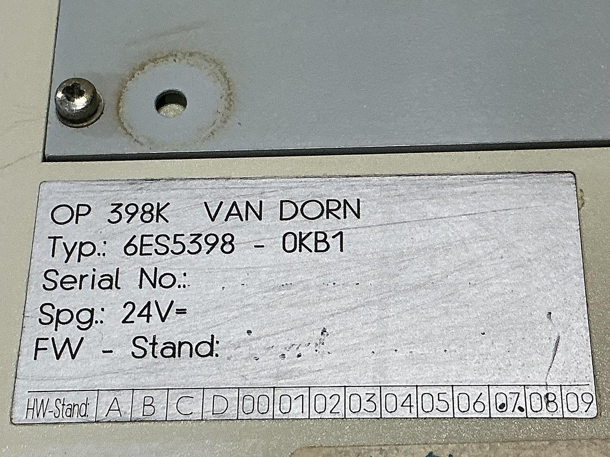 Used VAN DORN 6ES5398-0KB1