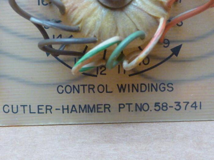 Used CUTLER HAMMER Control Windings Board 58-3741 #31822