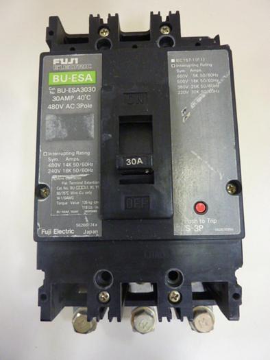 Used FUJI ELECTRIC 30 Amp Circuit Breaker BU-ESA3030 #47014