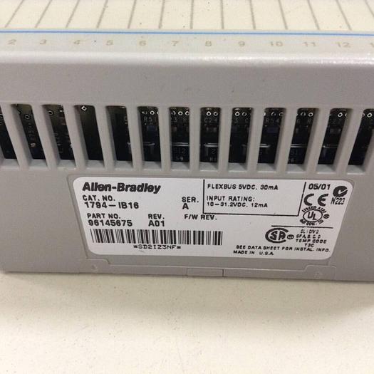Used ALLEN BRADLEY Input Module 1794-IB16 SER A #71883