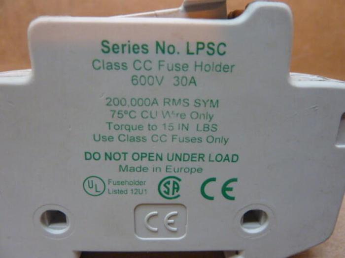 Used LITTELFUSE 30 Amp Fuse Holder LPSC #31241