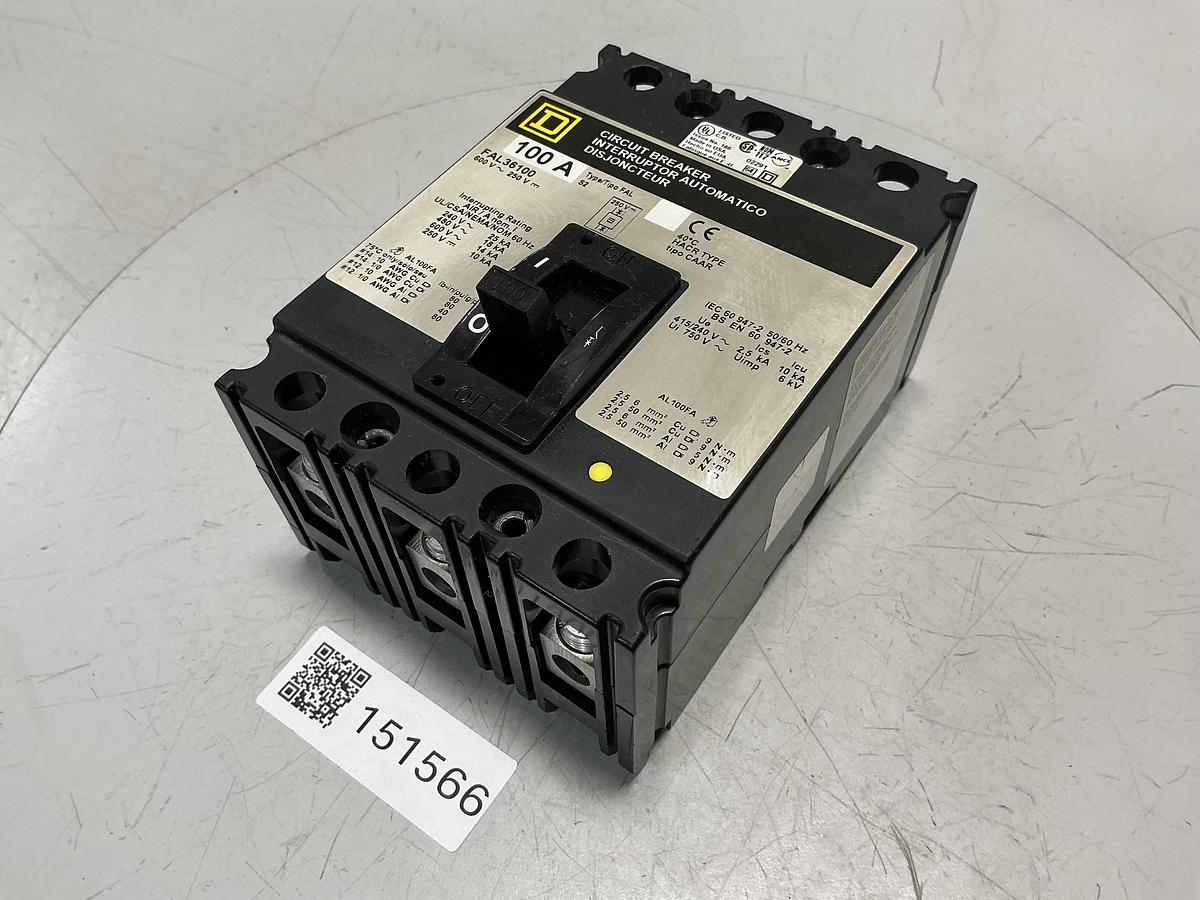 Used SQUARE D FAL36100