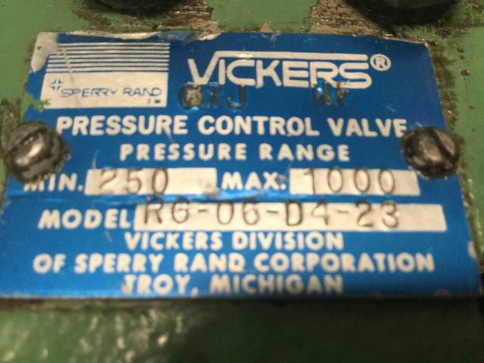 Used VICKERS Pressure Control Valve RG06D423 #99416