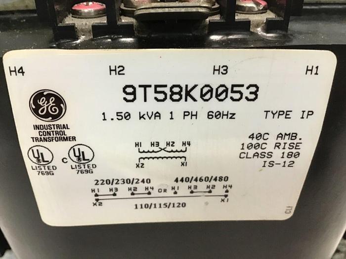 Used GENERAL ELECTRIC 1.5 kVA Transformer 9T58K0053 Used