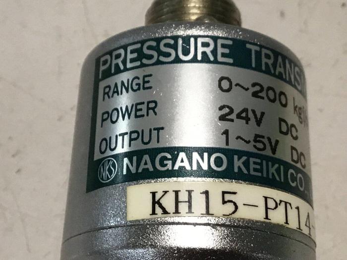 Used NAGANO Pressure Transmitter KH15-PT14-C-200-0.25 #126507