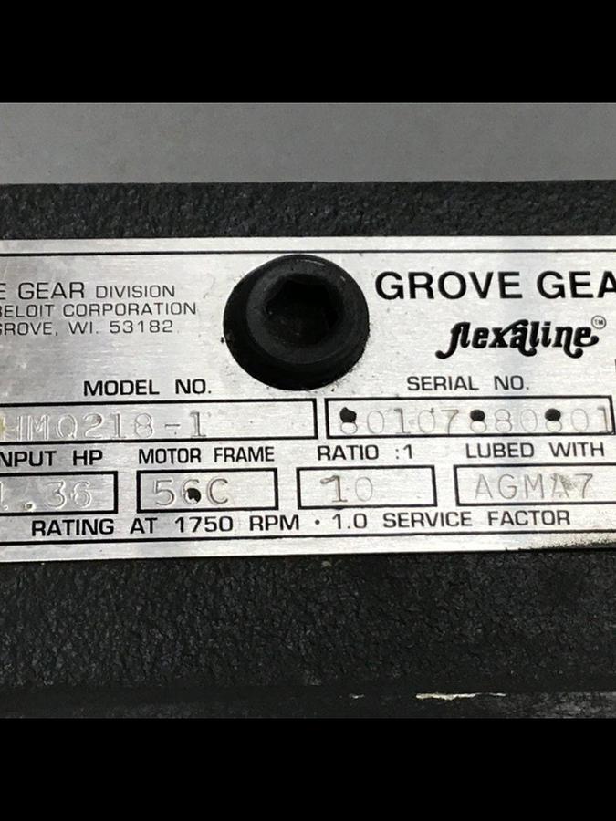 Used GROVE GEAR Gearbox HM0218-1 Used