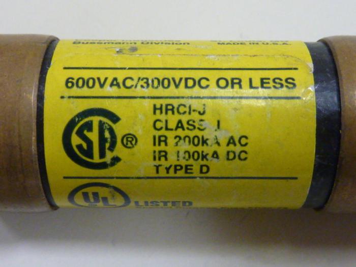 Used BUSSMANN 9 Amp Fuse LPJ-9SP #62281