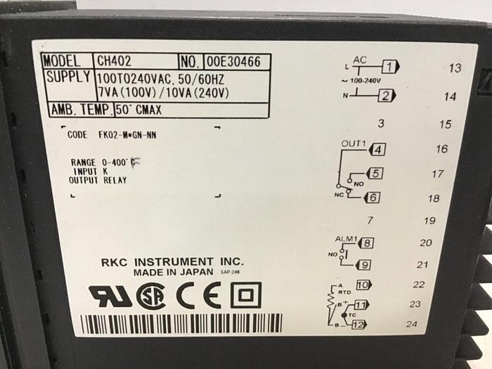 Used RKC Temp Control CH402 FK02-MGN-NN #143480