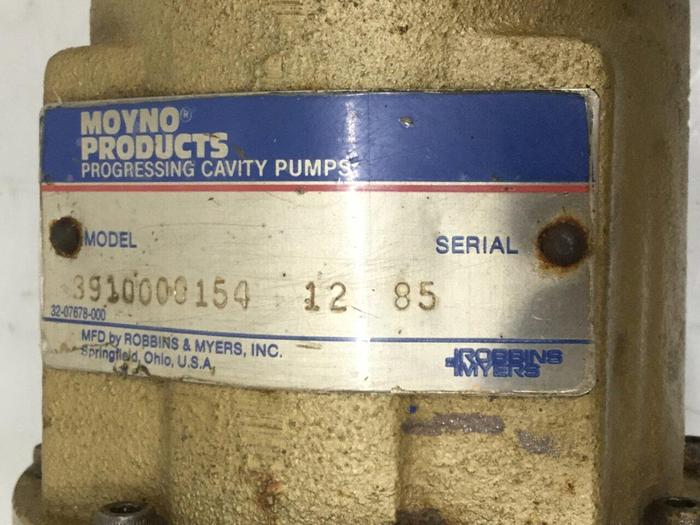 Used ROBBINS MEYERS Cavity Pump w/ Motor 3910000154 Used