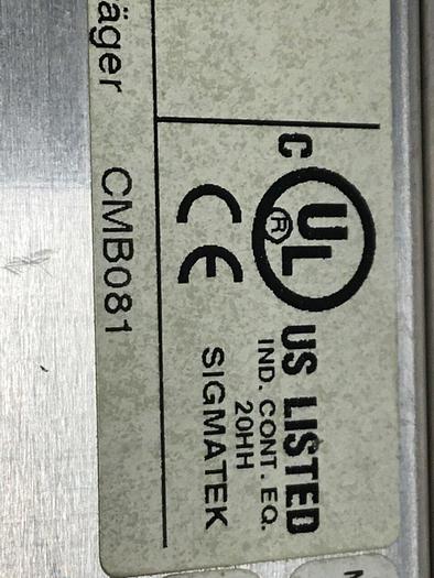 Used SIGMATEK 7 Slot Module CMB081 12-002-081 #139339