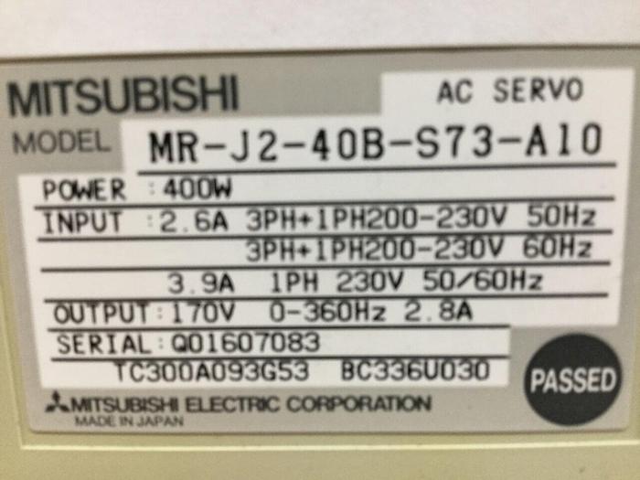 Used MITSUBISHI AC Servo Drive MR-J2-40B-S73-A10 #100780