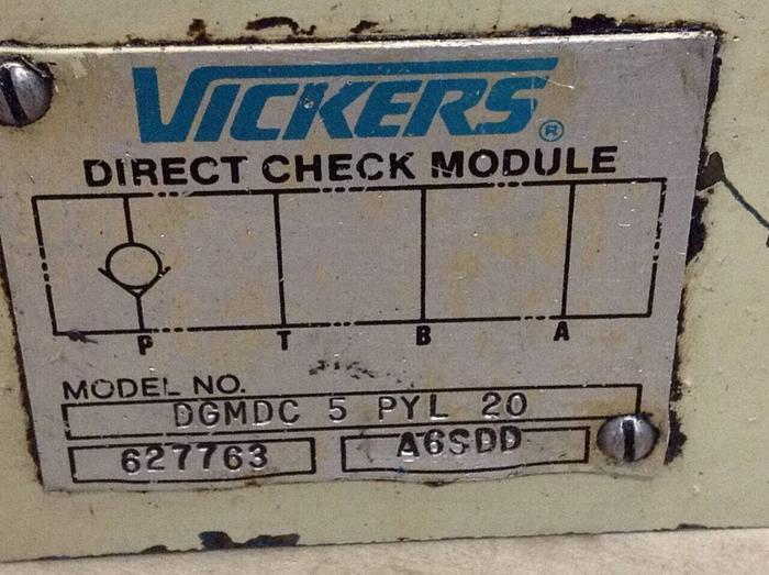 Used VICKERS Direct Check Module DGMDC5PYL20 #74434