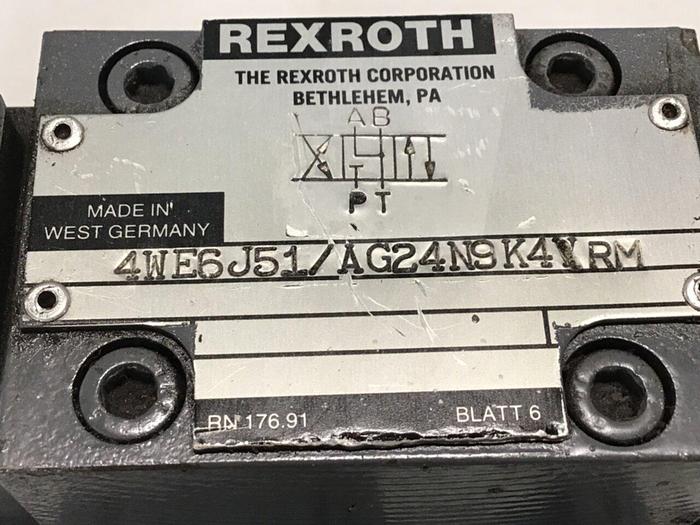 Used REXROTH Valve 4WE6J51AG24N9K4VRM #116273