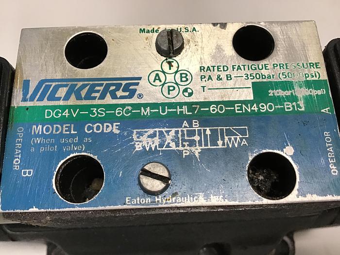 Used VICKERS DG4V-3S-6C-M-U-HL7-60-EN490-B13