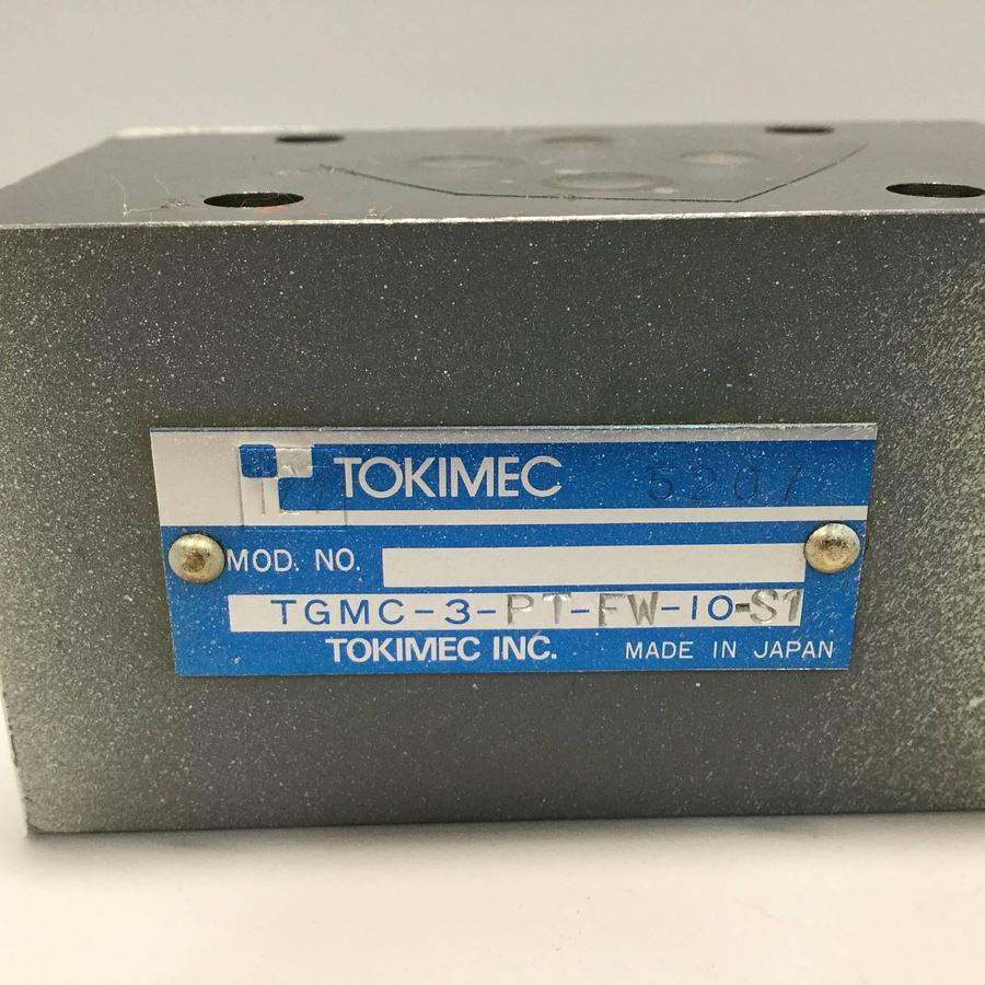 Used TOKIMEC Pressure Relief Valve TGMC-3-PT-FW-10-S1 USED