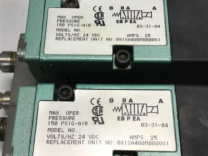 Used NUMATICS Control Block w/ Valves 081SS400M000061 #130725