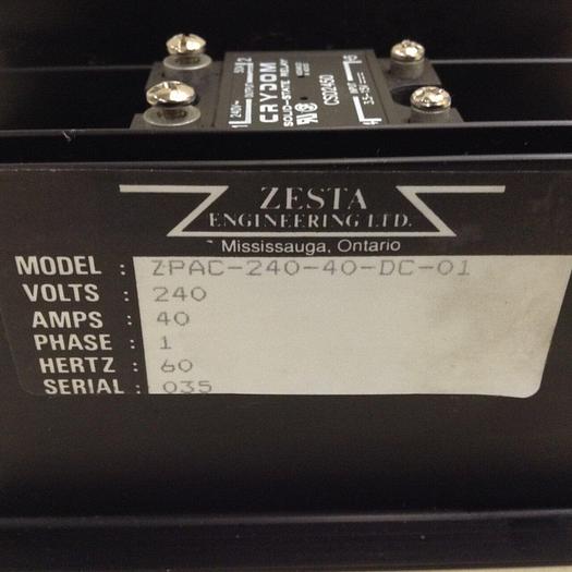 Used ZESTA Relay ZPAC-240-40-DC-01 #85900