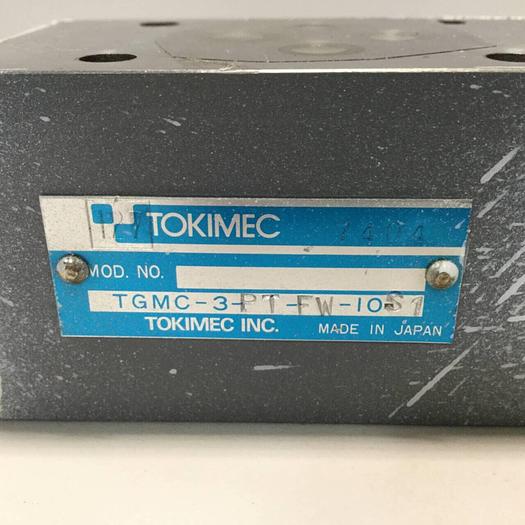 Used TOKIMEC Pressure Relief Valve TGMC-3-PT-FW-10-S1 #94740