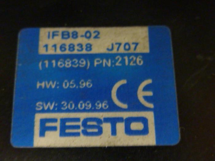 Used FESTO Control Block / Valve Terminal IFB8-02 #52716