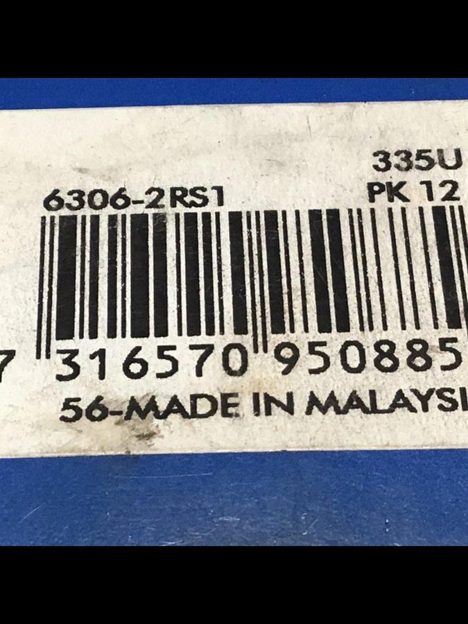 Used SKF Ball Bearing 6306-2RS1 USED