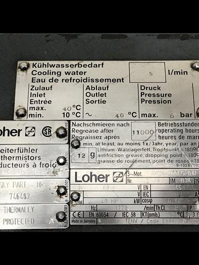 Used LOHER 50 HP Motor ANWA-200LG-04F Motor Used