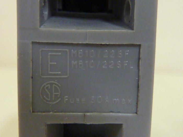 Used ENTRELEC 30 Amp Fuse Holder MB10/22S #47605
