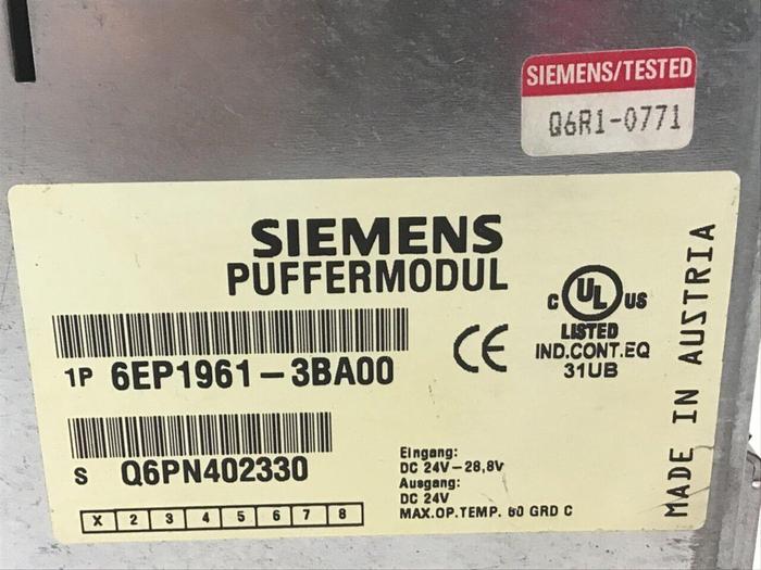 Used SIEMENS Buffer Module 6EP1 961-3BA00 #124722