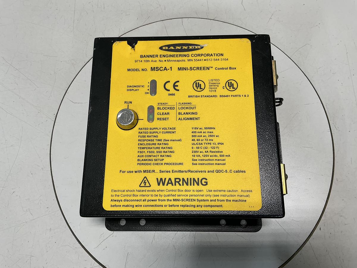 Used BANNER ENGINEERING MSCA-1