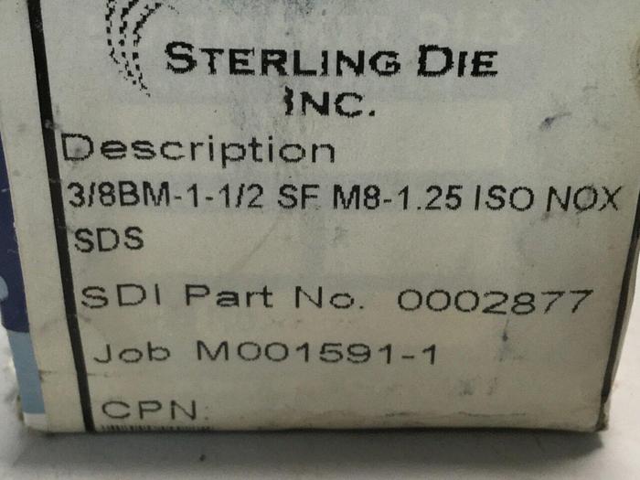 STERLING DIE Boltmaker Die 2 Piece Set 4-N1-S8-092 #110171