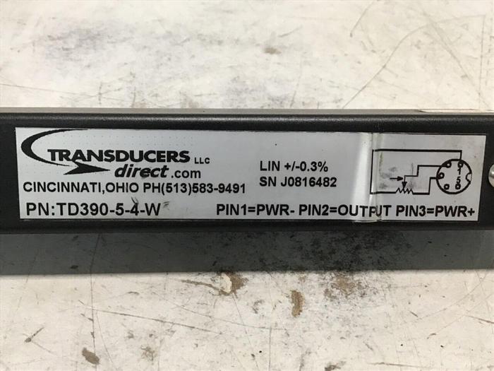 Used TRANSDUCERS DIRECT Linear Transducer TD390-5-4-W #141101