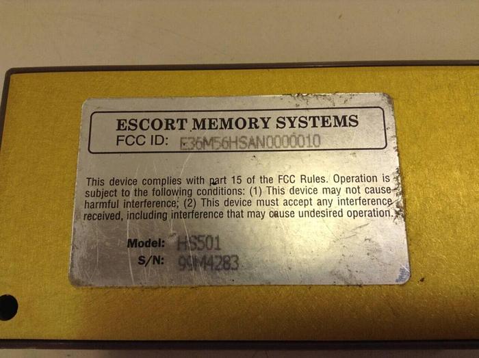 Used ESCORT MEMORY SYSTEMS Read/Write Face-Emitting Antenna HS501 #78142