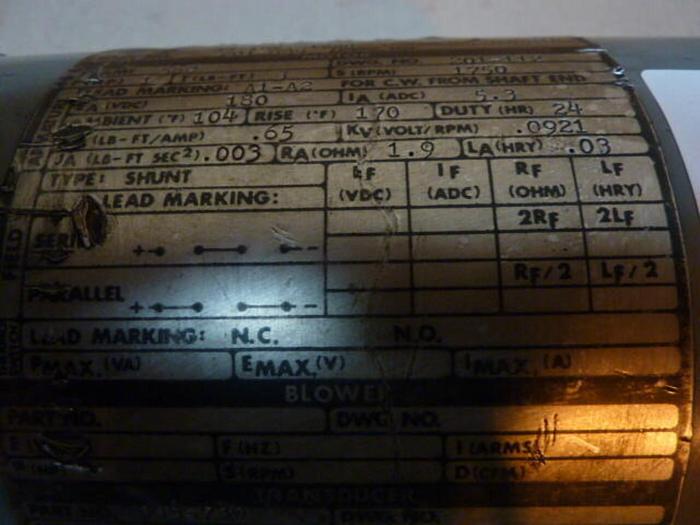 Used UNICO 1 HP DC Servo Motor 701-839 Used