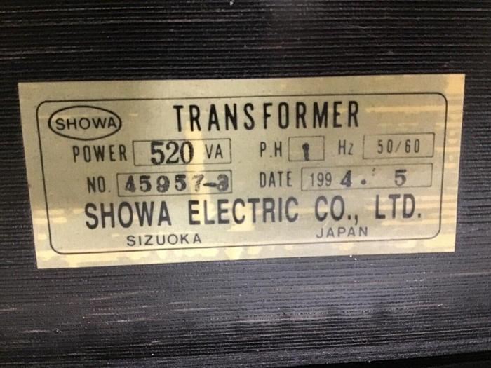 Used SHOWA 0.52 kVA Transformer 45957-3 #128647