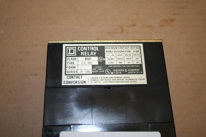 Used SQUARE D Control Relay 8501-LO80 Used