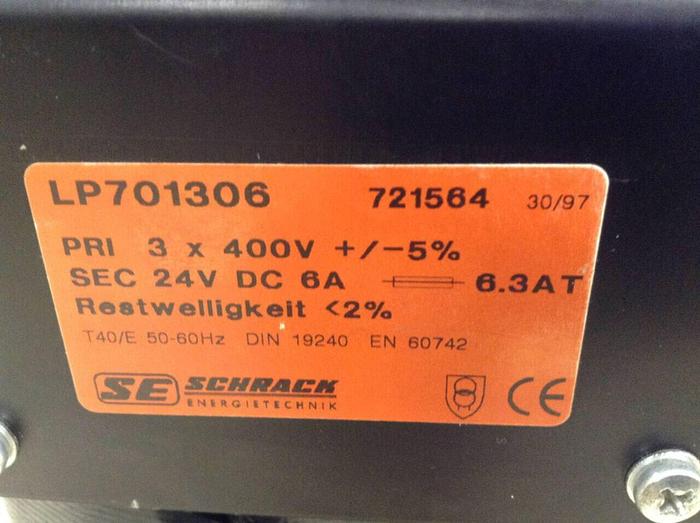 Used SCHRACK Transformer LP701306 #89006
