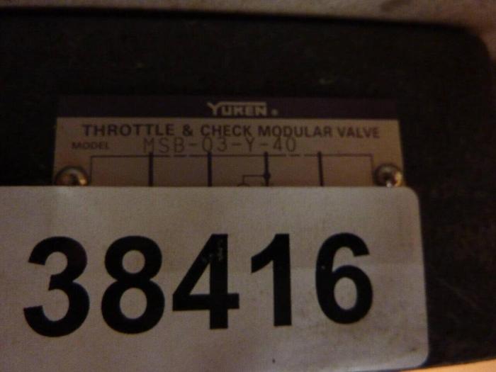 Used YUKEN Modular Valve MSB-03-Y-40 #38416