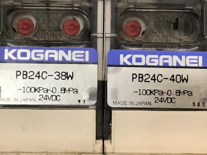 Used KOGANEI Manifold w/ Valves PBM5P-9W #120951