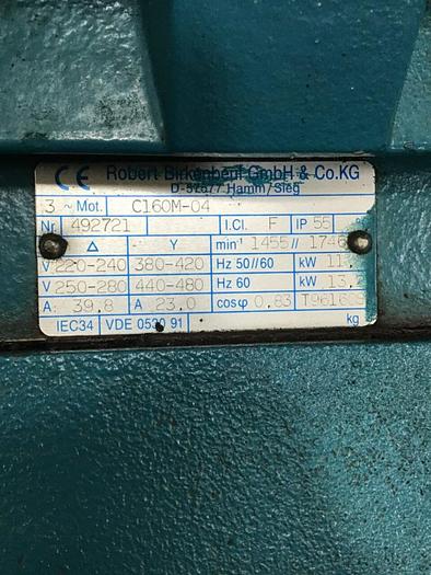 Used ROBERT BIRKENBEUL 15 / 18 HP Motor C160M-04 Used