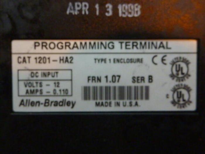 Used ALLEN BRADLEY Programming Terminal 1201-HA2 SER B #29535